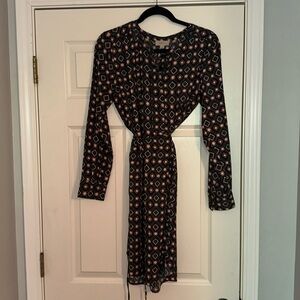 Loft Geometric Print Shirtdress